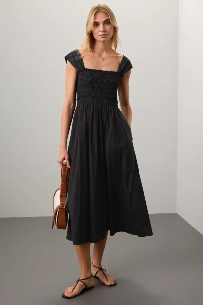 Smocked Midi Dress
