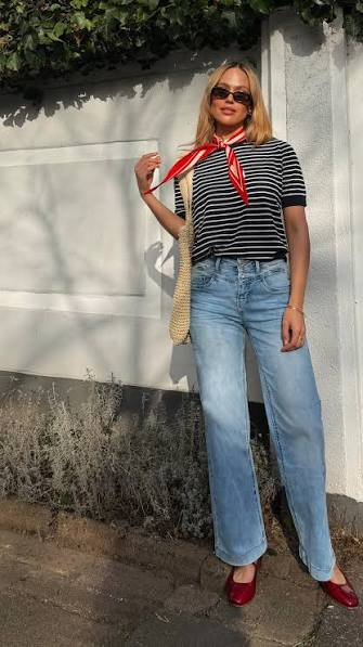 2. Red Bandana and Striped Shirt
